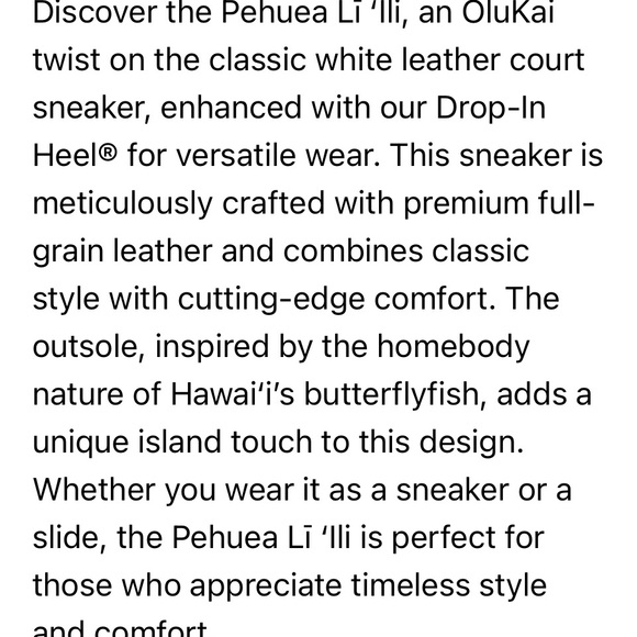 Olukai Pehuea Lī ‘Ili
Women’s Everyday Leather Sneakers - Picture 4 of 10